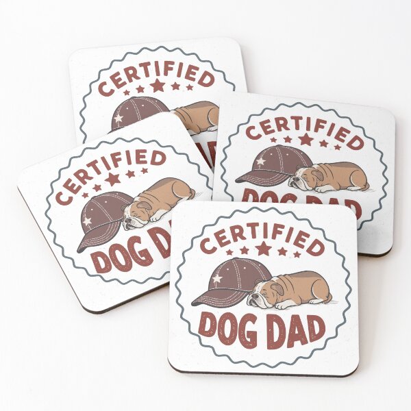 Item preview, Vintage Certified Dog Dad Emblem with Sleeping Bulldog and Classic Baseball Cap designed and sold by Ahmed-khafagy.