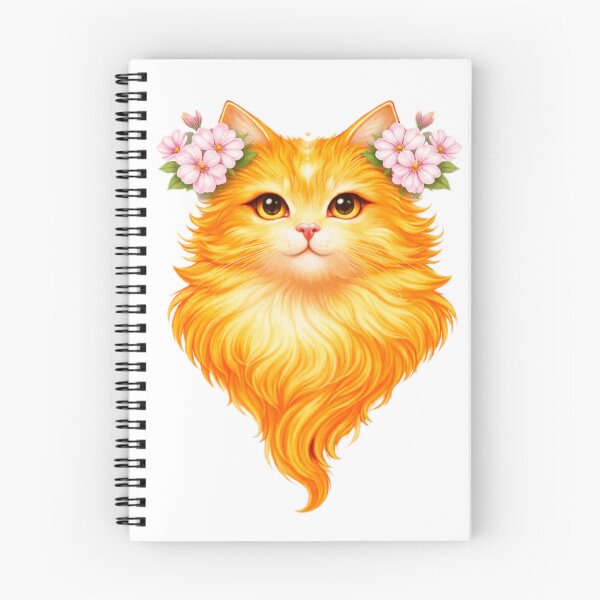 Item preview, Fluffy Mood Cat – Friendly Sakura | Cute Aesthetic Cat designed and sold by ClarityForms.