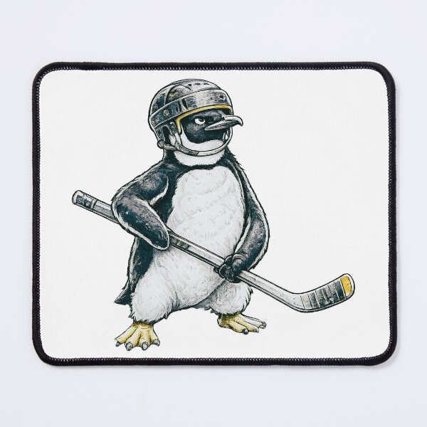 Item preview, Penguin Hockey Player Vintage Cartoon Sports Fan T-Shirt | Cute Ice Hockey Animal Graphic Gift designed and sold by Teetreasure2.
