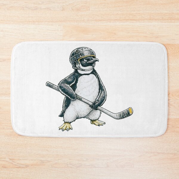Item preview, Penguin Hockey Player Vintage Cartoon Sports Fan T-Shirt | Cute Ice Hockey Animal Graphic Gift designed and sold by Teetreasure2.