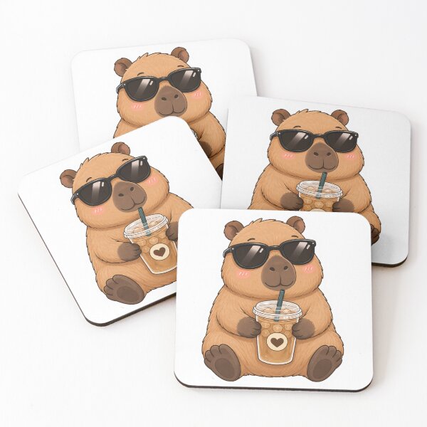 Item preview, Cute Capybara Coffee Lover Kawaii designed and sold by PriyankaSonara.