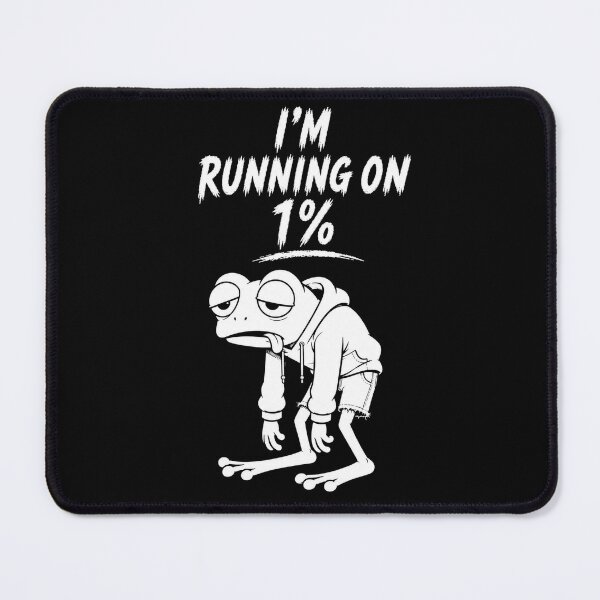 Item preview, Running On 1% Funny Frog Tee designed and sold by JustLaughCo.