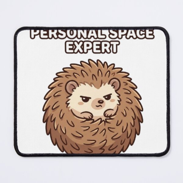 Item preview, Personal Space Expert Hedgehog Sticker | Funny Introvert Meme | Cute Hedgehog Hoodie Shirt designed and sold by TheCosyCarriage.