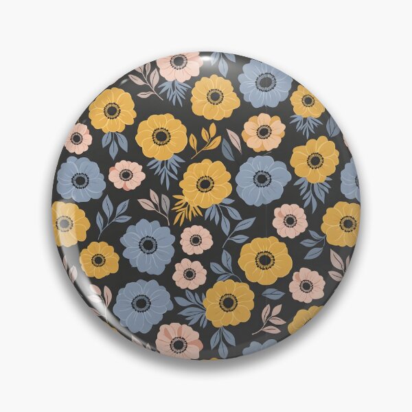 Item preview, Playful Charcoal Anemone Floral Pattern designed and sold by VelloomStore.