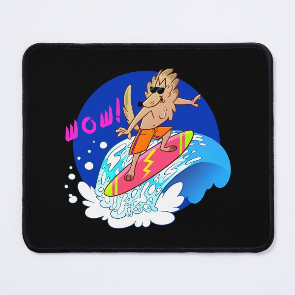 Item preview, Surfer Wolf Adventure Poster Design Today Graphic Art designed and sold by williamletch.