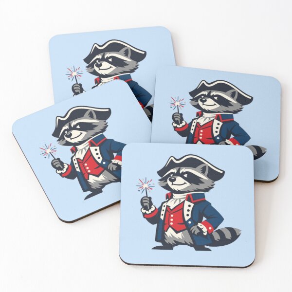 Item preview, Patriotic Raccoon – 250th Anniversary Celebration Art designed and sold by Dogandesighn.