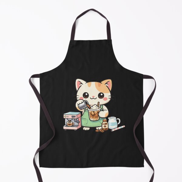 Item preview, Cat Barista Brewing Happiness designed and sold by Rafael Bee.