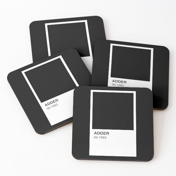 Item preview, Adder TV Show Black Colour Swatch - Black Border designed and sold by The Colourful Game.