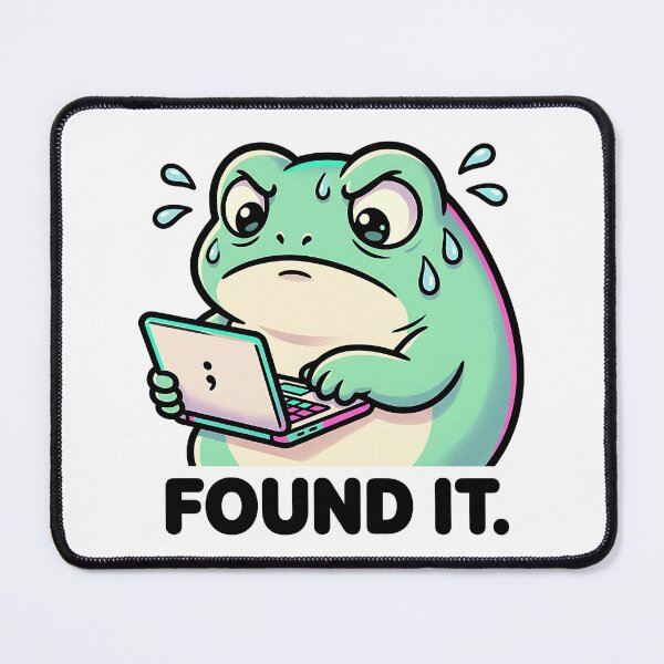 Item preview, Funny Coding Frog Found It Semicolon Programmer Humor designed and sold by Urben Loop.