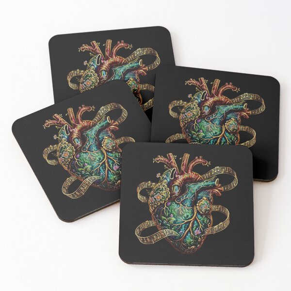 Item preview, Heart of Nature & Music – Fantasy Anatomical Heart Art designed and sold by Finally Awake.