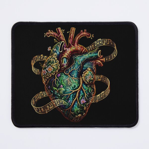 Item preview, Heart of Nature & Music – Fantasy Anatomical Heart Art designed and sold by Finally Awake.