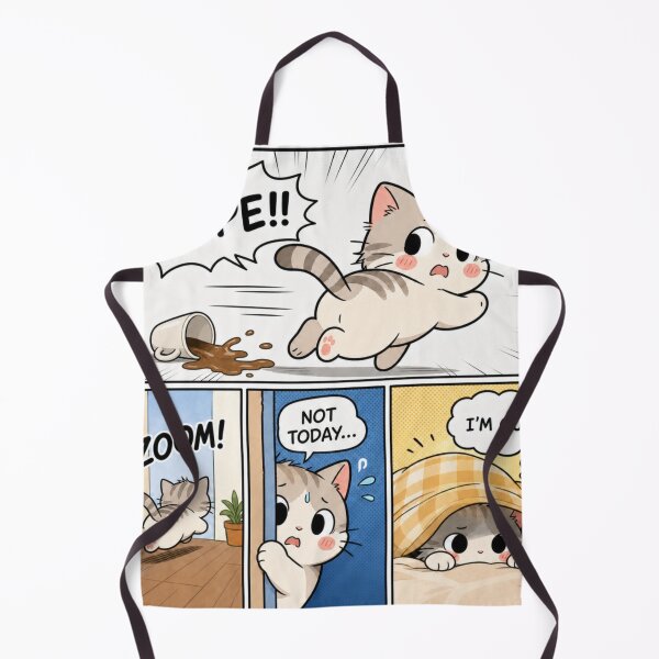 Item preview, cat spilled coffee run away designed and sold by HomeyDay.