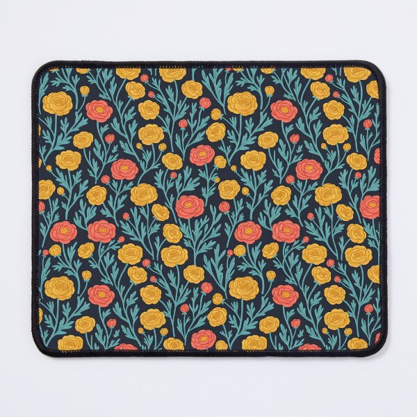 Item preview, Modern Gold and Coral Buttercup Print designed and sold by VelloomStore.