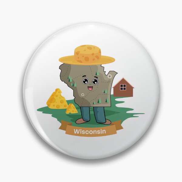 Item preview, Wisconsin Cheesehead Mascot Cute Cheese State Cartoon designed and sold by Travel.Art.