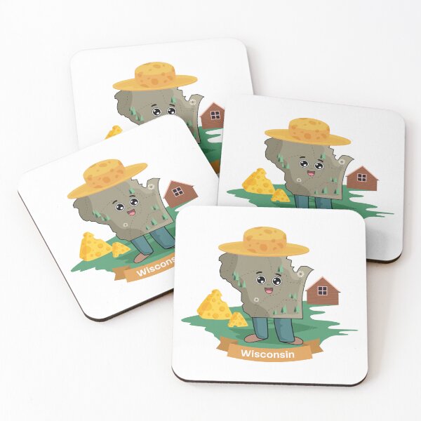 Item preview, Wisconsin Cheesehead Mascot Cute Cheese State Cartoon designed and sold by Travel.Art.