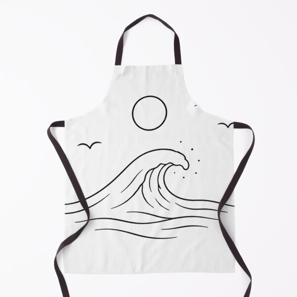 Item preview, Moonlit Ocean Wave Line Art | Minimalist Sea Illustration | Coastal Aesthetic Drawing designed and sold by NBT-NOVA.
