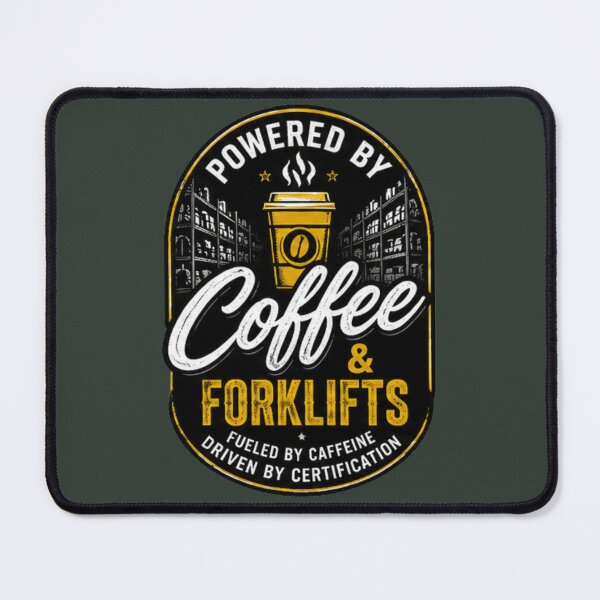 Item preview, Powered by Coffee and Forklifts Shirt | Coffee Lovers Tees | Forklift Certified | Forklift Operator | Cafe Life Shirts designed and sold by Serigraphy.