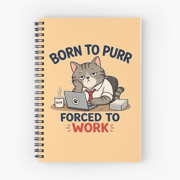 Item preview, Born to purr, forced to work cat antisocial designed and sold by vecart34.