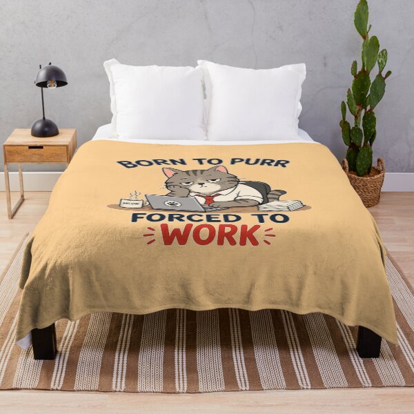 Item preview, Born to purr, forced to work cat antisocial designed and sold by vecart34.