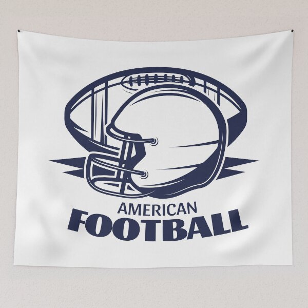 Item preview, Vintage American Football Helmet and Ball Sports Logo designed and sold by topprinting.