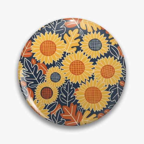 Item preview, Minimalist Folk Sunflower Line Art Pattern designed and sold by VelloomStore.
