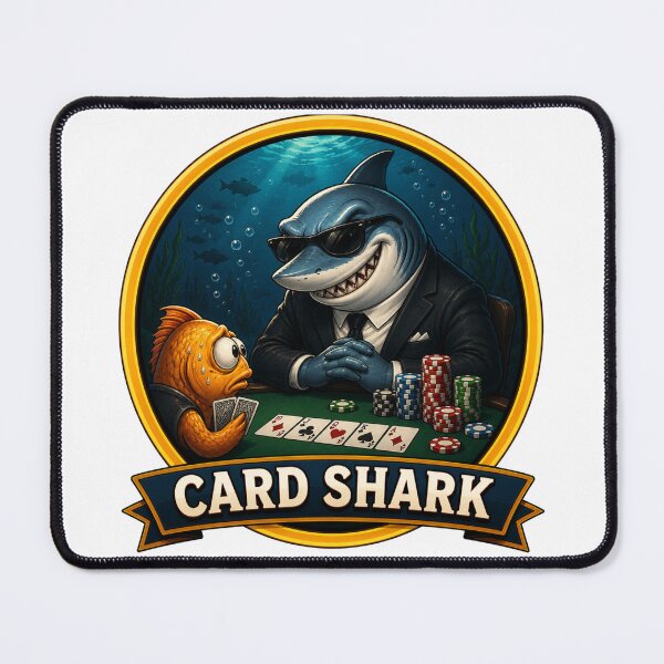 Item preview, Card Shark – Shark vs Fish Poker Humor designed and sold by Fishsign.