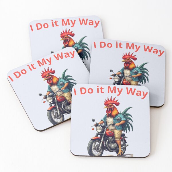 Item preview, I Do it My Way, a funny motorbike gift, for the animal lover and motorcycle fan  designed and sold by PiperParrot.