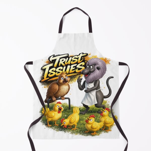 Item preview, Trust Issues - Funny Animal Design with a Lion and Chickens designed and sold by Gowoo Lifestyle.