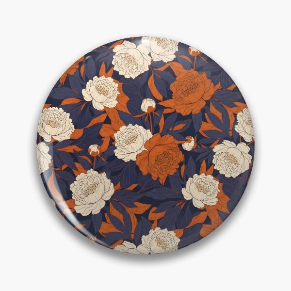Item preview, Midnight Peony Overlapping Botanical Pattern designed and sold by VelloomStore.