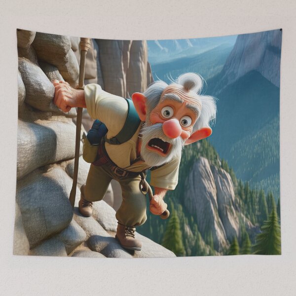 Item preview, Old Man climbing designed and sold by Colin Bentham.