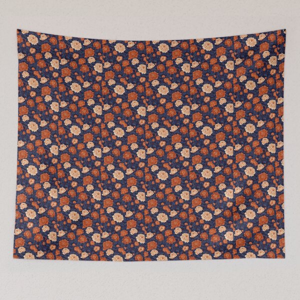 Item preview, Autumnal Cream Peony and Large Leaf Pattern designed and sold by VelloomStore.