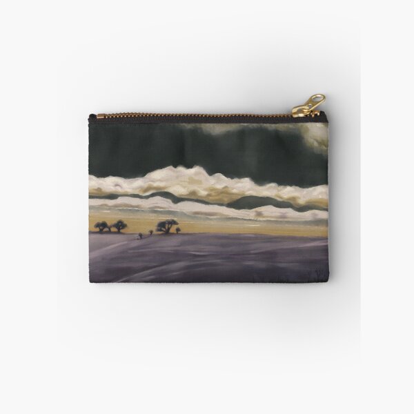 Item preview, Before the Storm — Moody Landscape Art Print, Atmospheric Sky Wall Art, Dark Nature Print, Plum and Ochre Landscape Poster, Dramatic Weather Art designed and sold by DesignsByCornea.