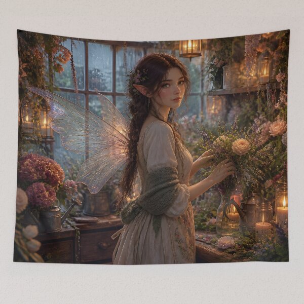 Item preview, Fairycore Florist in Rainy Flower Shop designed and sold by sigmaartstudio.