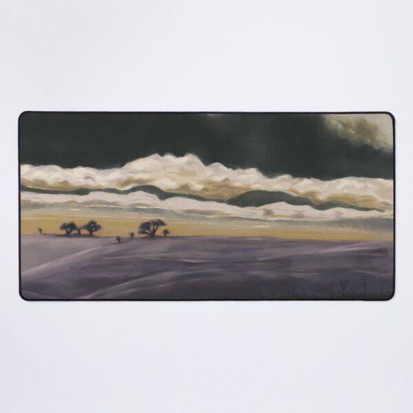 Item preview, Before the Storm — Moody Landscape Art Print, Atmospheric Sky Wall Art, Dark Nature Print, Plum and Ochre Landscape Poster, Dramatic Weather Art designed and sold by DesignsByCornea.
