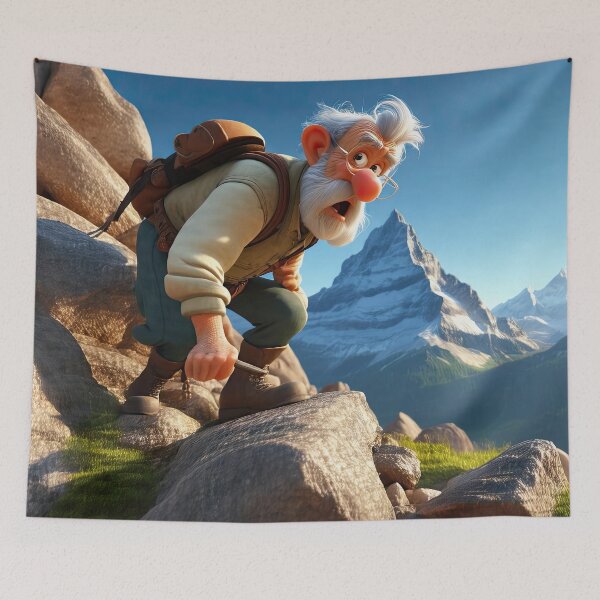 Item preview, Old Man climbing designed and sold by Colin Bentham.