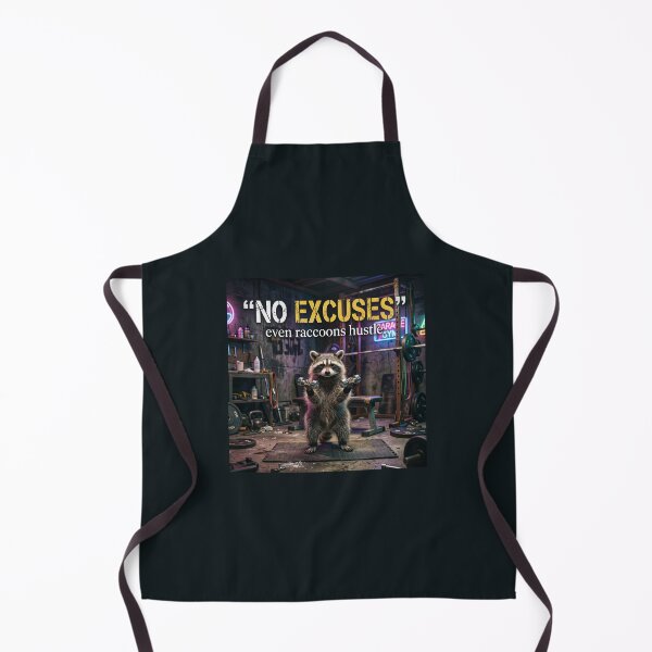 Item preview, No Excuses Raccoon | Funny Gym Motivation Meme T-Shirt designed and sold by DmaarGroup.