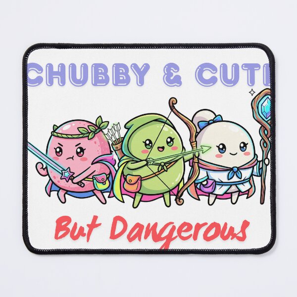 Item preview, Chubby & Cute But Dangerous Sweet RPG Mochi Warriors designed and sold by Shirt-Otakus.