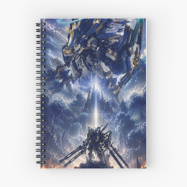 Item preview, Celestial Azure Mecha Guardian – Epic Sci-Fi Robot Warrior Anime  designed and sold by Dyan4.