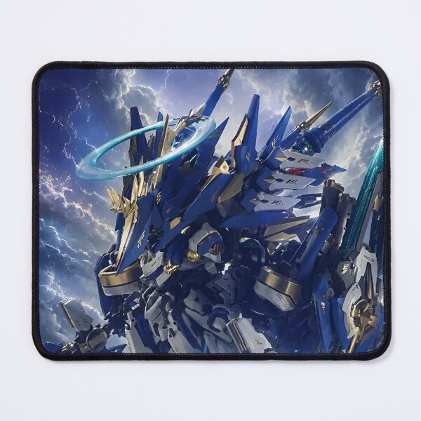 Item preview, Celestial Azure Mecha Guardian – Epic Sci-Fi Robot Warrior Anime  designed and sold by Dyan4.
