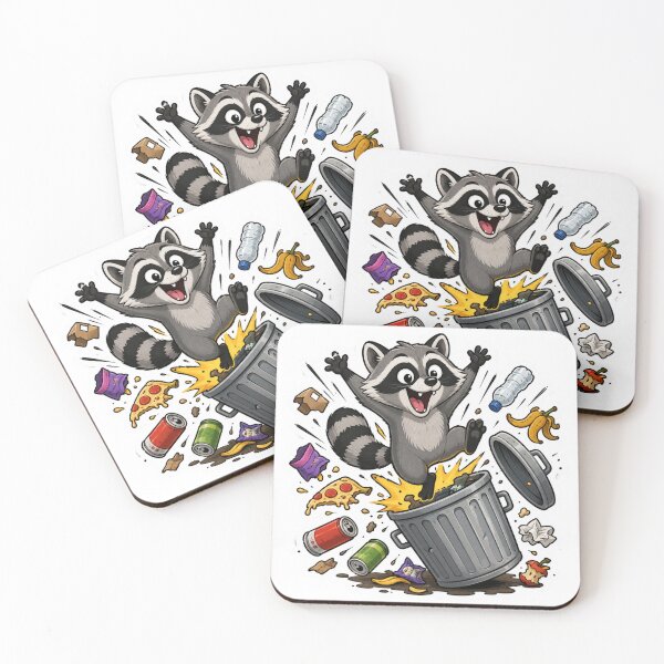 Item preview, Funny Raccoon Trash Chaos Cartoon designed and sold by PriyankaSonara.