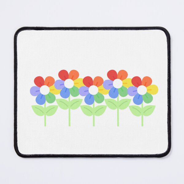 Item preview, Rainbow Flowers Row Cute Colorful Floral Border Art designed and sold by SolutionsArt.
