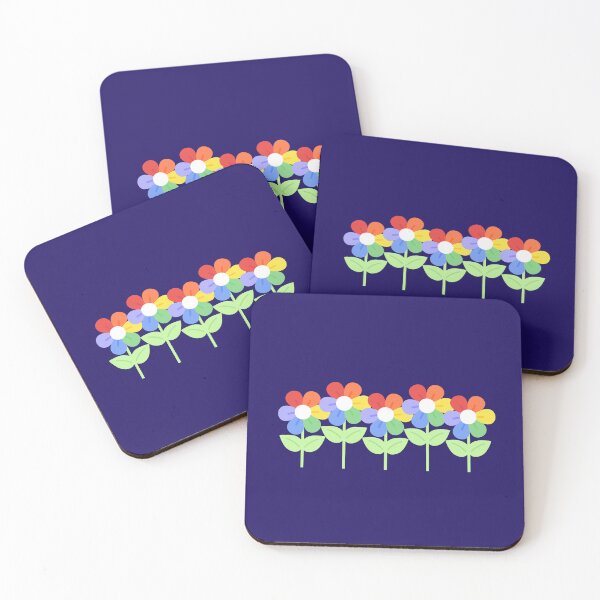 Item preview, Rainbow Flowers Row Cute Colorful Floral Border Art designed and sold by SolutionsArt.
