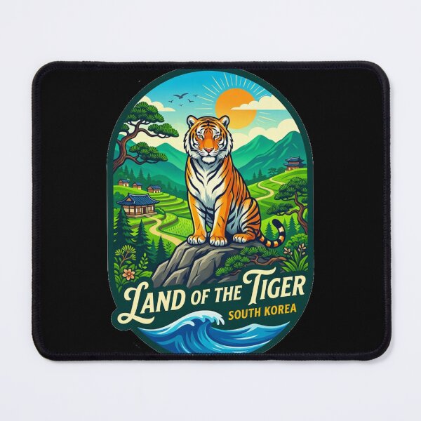 Item preview, Land of the Tiger South Korea Travel Poster | Korean Tiger Nature Art designed and sold by Dikshant Goyal.