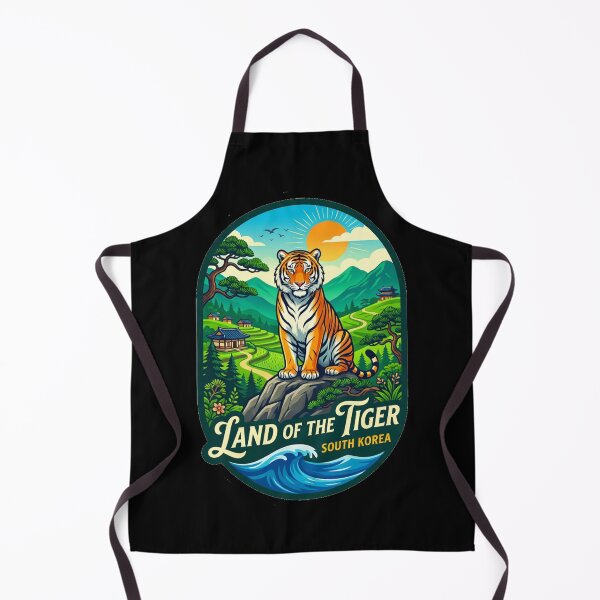 Item preview, Land of the Tiger South Korea Travel Poster | Korean Tiger Nature Art designed and sold by Dikshant Goyal.