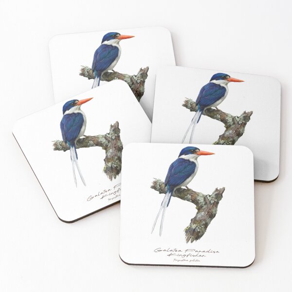 Item preview, Galatea Paradise Kingfisher on Rustic Branch designed and sold by Takeda-art.