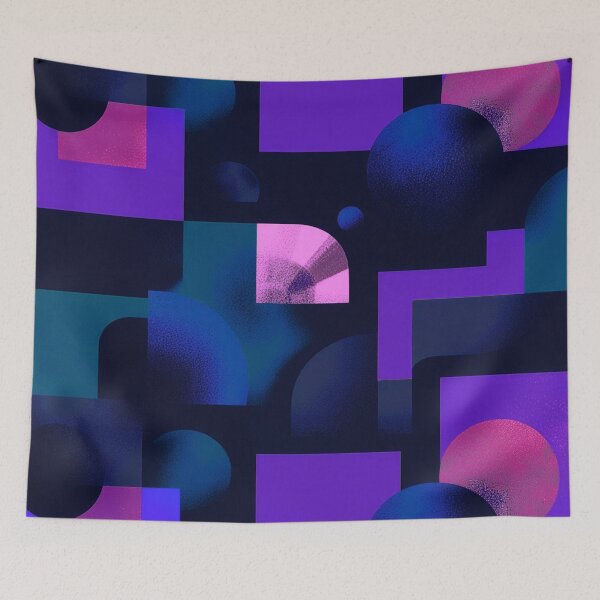 Item preview, Retro Futuristic Geometric Pattern designed and sold by joycrysstudio.