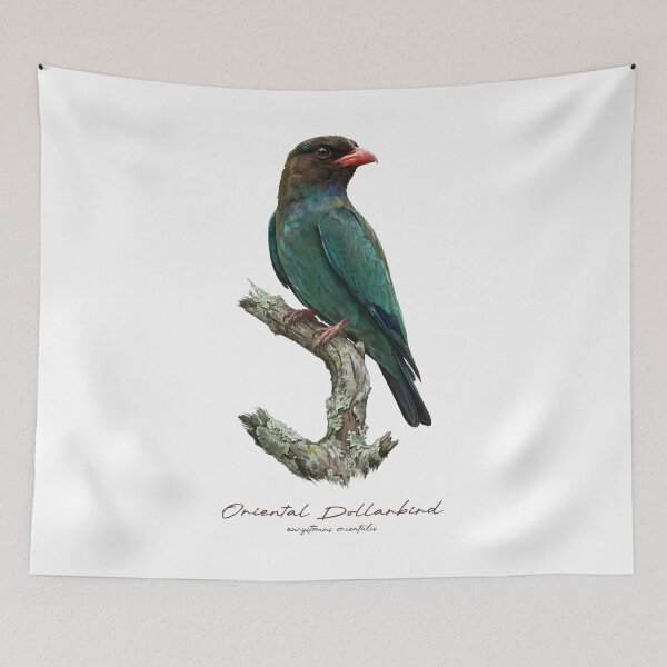 Item preview, Oriental Dollarbird on Rustic Branch designed and sold by Takeda-art.