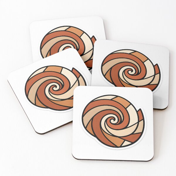 Item preview, Earthy Swirl Abstract Spiral Pattern  Boho Nature Aesthetic Sticker designed and sold by VaultVibes.