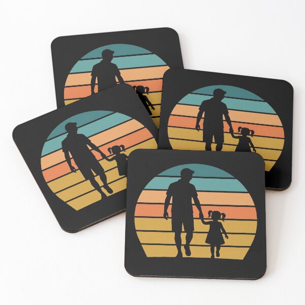 Item preview, Retro Sunset Father and Daughter Silhouette designed and sold by TeNovaStudio.