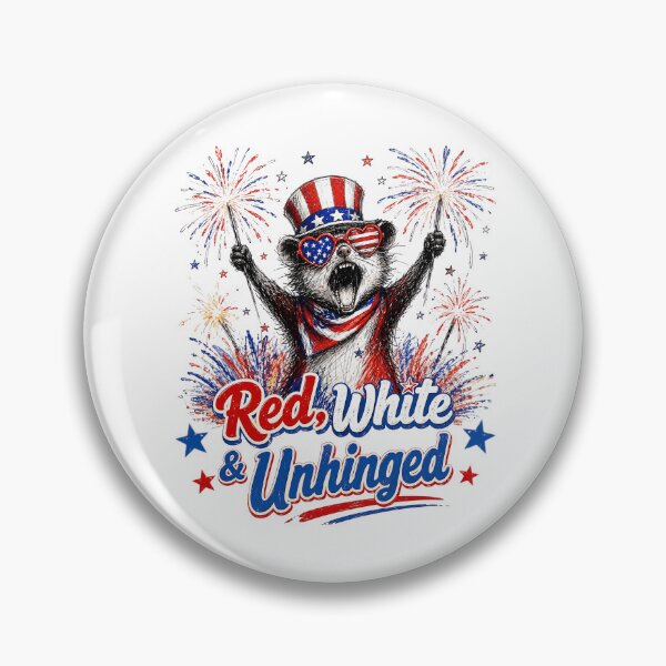 Item preview, RED, WHITE & UNHINGED 4th of July Raccoon designed and sold by BlightedArt.